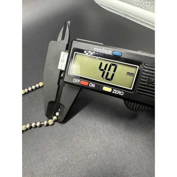 Signed Dobbs Sterling Silver & 14K Bead  Necklace 18” [9 grams] - Picture 7 of 8